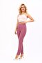 Elastic Tight-Legged Trousers-Rose