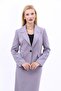 Plus Size - Collared Single Button Jacket-Anthracite - 2