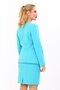 V-Neck Long Corporate Jacket-Turquoise - 3