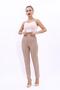 Elastic Skinny Leg Trousers-Stone - 4