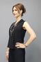 V-Neck Shoulder Pleated Sleeveless Blouse-Black - 3501100 - 2