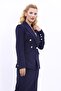 Men's Collared Cross Jacket - Navy Blue - 1047100 - 4