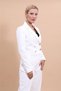 Mini Blazer Ceket-Ekru - 5