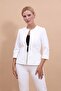 Zero Collar Plain Short Jacket-White - 1015100 - 4
