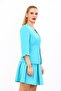 V-Neck Cropped Jacket with Hood - Turquoise - 1016100 - 4