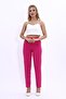 Elastic Tight-Legged Trousers-Fuchsia - 4