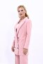 Powder Color Long Classic Blazer Jacket - 2