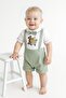 1 Year Old Safari Print Shorts Salopette Suit