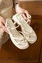 Despina Women's Black Gold Buckle Soft Sole Comfortable Daily Sandals - 6
