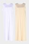 2134_Beyaz-Ten 2-Pack بدون أكمام فستان بطانة لباس داخلي