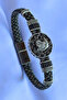 Genuine Leather Men's Bracelet Made with Eagle Figure Zircon Stone Handcrafted