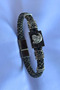 Genuine Leather Men's Bracelet Made with Eagle Rectangular Zircon Stone Handcrafted