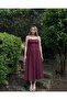bordo elbise - 3