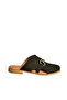 U944150403 Black Genuine Leather Closed Front Women's Slippers - 4