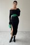 Women's Design Faux Leather Stylish Buckle Wide Band Clothing Accessory Green Belt 15525 - 3