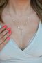 Elegant Y Model Necklace with Stones Low-Cut Necklace Sparkling - 7