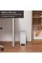 Small Bathroom Trash Can with Lid Soft Close, Step Pedal, 10 Liter / 2.6 Gallon Stainless Steel Bin - 4