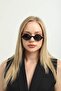 One Two Three Polarized Sunglasses Black White - 7