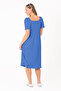 Women's Square Neck Wrap Dress - Comfortable and Modern Fit / Different Color Choices - 5