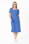Women's Square Neck Wrap Dress - Comfortable and Modern Fit / Different Color Choices - 3