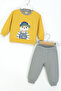 Boy's Teddy Bear Tracksuit Set Cool Bear Embroidered Cotton Fabric - 3