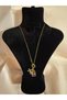Airplane Suitcase Figured Charm Travel Necklace Steel Gold Gold Color Zircon Stone - 5