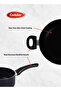 Pressed Aluminum Nonstick Cookware Set 8 PCS, Black with Shiny Finish & Induction Bottom - 7
