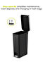 HANA SLIM 40L Step Trash Can – Matte Black, Soft-Close Lid, Fingerprint-Resistant, Narrow Pedal Bin - 5