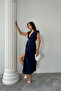 Kruvaze Cushioned Sleeveless Dress Modal Fabric - Navy Blue - 2