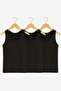 Men's 50% Cotton-50% Modal Classic Black 3-Pack Undershirt L2İk1L1Kk2E.3Lu