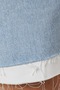 Denim Women's Shorts with Raw Hem and Five Pockets Design Light Blue - 4