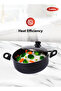 Pressed Aluminum Nonstick Casserole with Glass Lid and Induction Bottom, 30cm, Black - 3