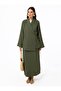 Cotton Muslin Kimono with Tie Detail - Khaki - Benin - 3