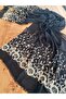 Black Embroidered and Stoned Organic Cotton Imported Shawl 1606083 - 4