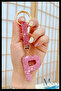 Pink Vip Letter P Keychain |   Stone Charm |   Bag Compatible Sparkling Accessory