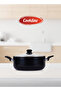 Pressed Aluminum Nonstick Casserole with Glass Lid and Induction Bottom, 30cm, Black - 6