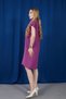 Women's Plum Midi Length Polo Collar Aerobin Sport Classic Dress - 3
