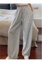 Women's Gray Baggy Battal Plus Size Sportswear Quality Loose Fit Stretchy Comfortable Fabric Sweatpants Yus - 2