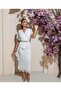 Women's Imported Fabric Top Chiffon Bottom Lace Fabric Stone Belt Detailed Lined Special Design Dress - 3