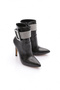 4258 Women's Pointed Toe Crystal Stone Belt Buckle Thin Heeled Boots - 2