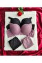 Women's Supported Lace Padded Underwire (Wired) 2-Piece Economical Package Bra Set