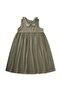 Baby Collar Embroidered Linen Dress 2-7 Years Khaki Green