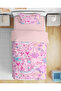 Single Bedding Set for Girl with 3D Digital Heart Flower