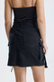 Copy - Women's Pleated High Waist Buttoned Flexible Mini Jeans Skirt with Lyras - 7