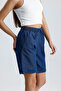 Copy - Women's Pleated High Waist Buttoned Flexible Mini Jeans Skirt with Lyras - 4