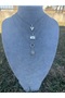 Triple Silver Combination Necklace Oyster Letter Heart