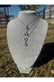 Triple Silver Combination Necklace Oyster Letter Heart - 6