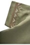 Embroidered Sleeves Shirt Shorts Linen Suit 2-7 Years Khaki Green - 3