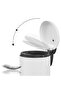 5L Stainless Steel Pedal Trash Can – Modern White Powder-Coated Waste Bin with Slow-Close Lid - 3