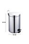 12L Premium stainless steel step trash can with removable bin, pedal operation, skid-resistant base - 3